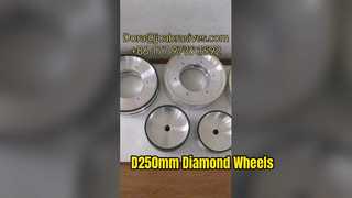 見る: D250mm ガラスおよびレジンボンドホイールのショーケース