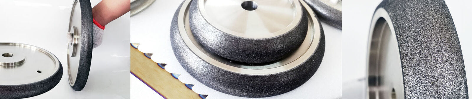 車輪を削っているCBN