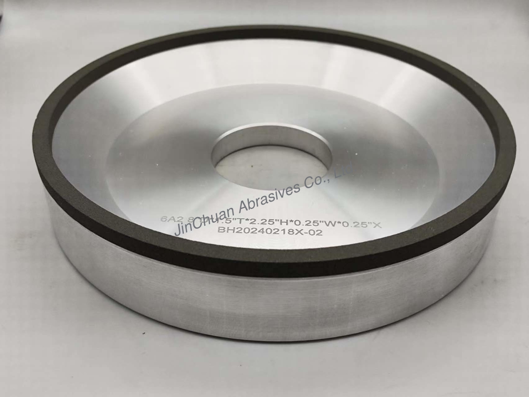 6A2 Aluminium Body  Resin Bond Grinding Wheel With 57mm Hole CBN 80