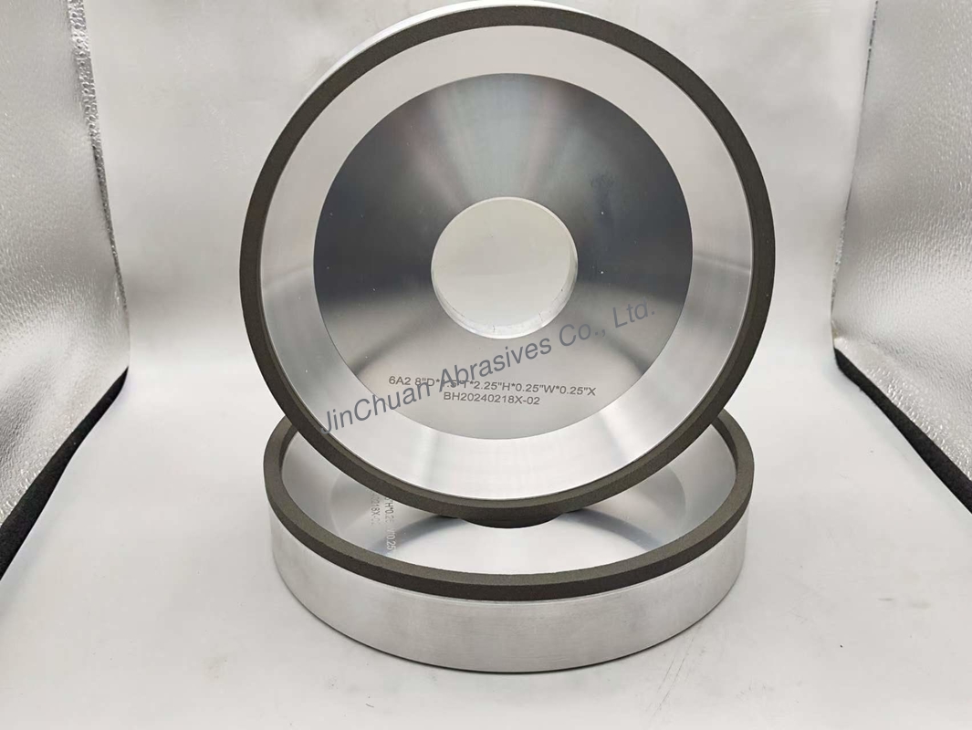 6A2 Aluminium Body  Resin Bond Grinding Wheel With 57mm Hole CBN 80