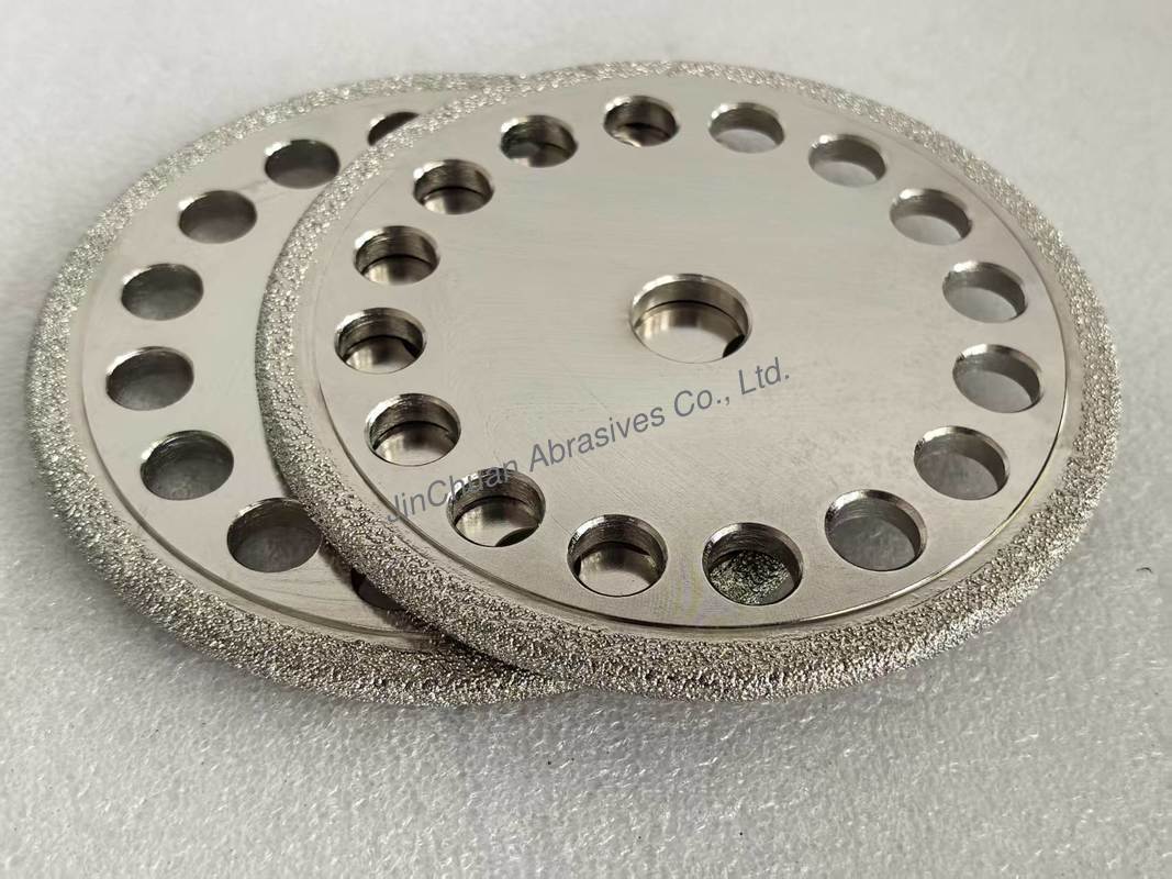 High-Performance Vacuum Brazed Diamond Wheels for Cast Iron Grinding with D40/45 Grit Customizable Shape and Long Lifespan