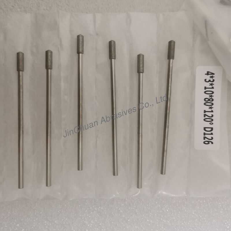 Custom-Made 4*3*10*80mm  17°-120° D126 Electroplated Grinding bits For Cemented Carbide