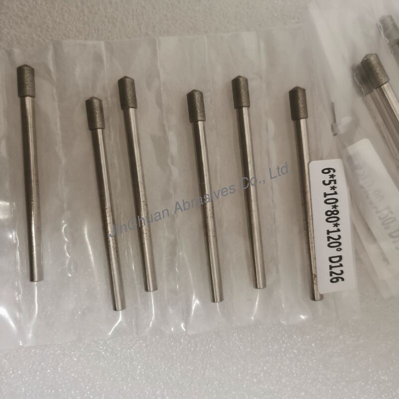 Custom-Made 6*5*10*80mm  30°-120° D126 Electroplated Grinding Bits For Cemented Carbide
