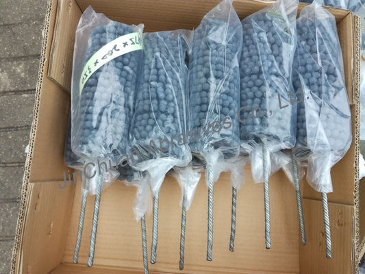 高効率のシリコンカービッド 丸い磨きブラシ 磨き材 メタルハンドル