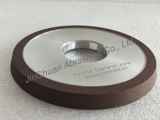 1V1/15° 100*8*31.75*6mm D91 C125 濡れ磨き樹脂結合 ダイヤモンド磨き車