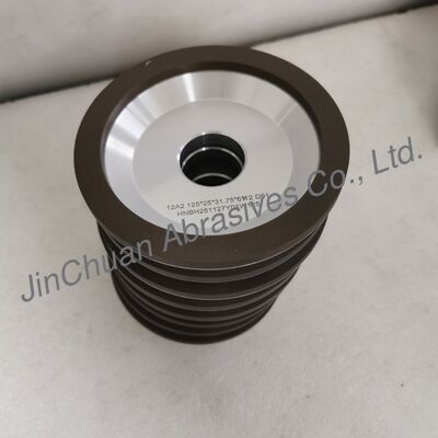 12A2 レジンボンドダイヤモンド研削砥石 125*25T*31.75*6*12mm D91 湿式研削