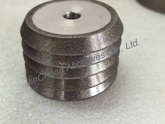 アンバーカラーCBN電着砥石付き電着研削・面取りホイール