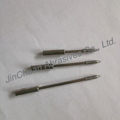D151# 2.2mmヘッド径、8mm砥粒長、強固な砥粒保持性を持つ電着ダイヤモンド研削ピン