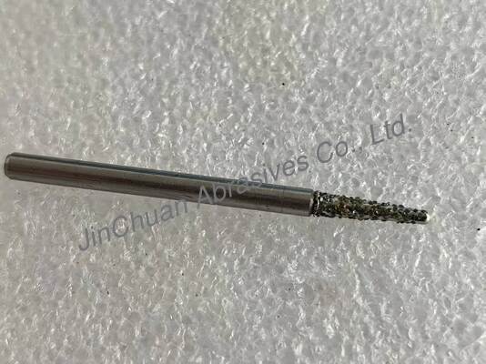 鋼体付き電着ダイヤモンド研削ピン、粒度D30/35、R1*3*10*45*3