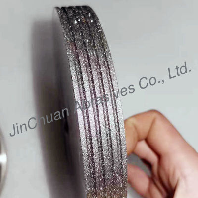 バンドを削るCBNの粉砕車輪は、回状、焦茶の電気めっきされた粉砕車輪見ました