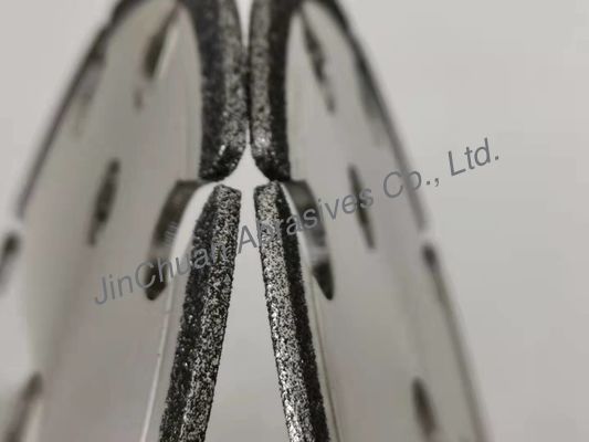 145*3*22.2*2.4*7.5 Dinasaw CBNのサイクロンの粉砕車輪はチェーンソーのためのスロットが付いている車輪を削るためにCBNを電気めっきした