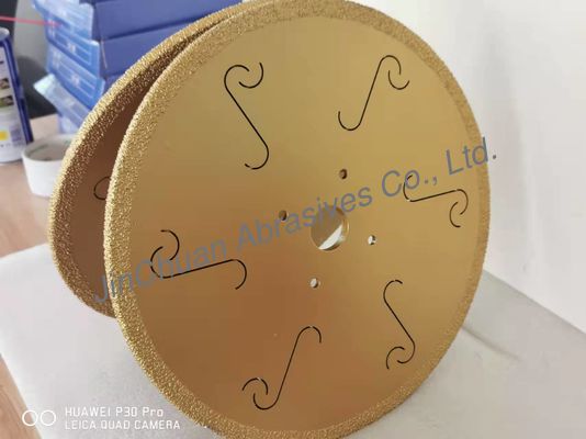 金Color 300mm Sintered Diamond Wheels With Noise Reduction Hole